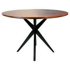 La Permanente Mid Century Italian Round Dining Table or Center Table