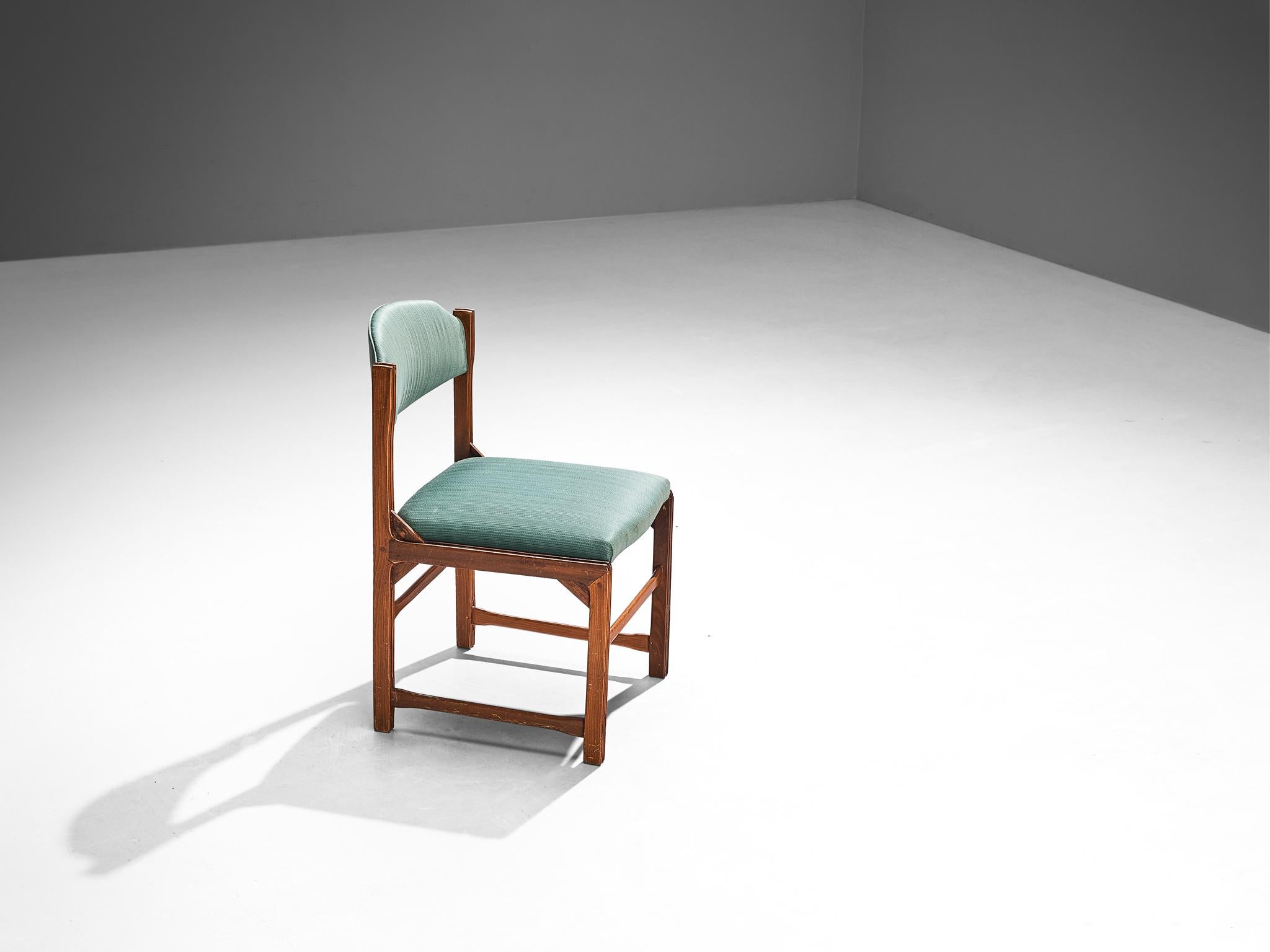 La Permanente Mobili Cantù Chair en cerisier et tapisserie d'ameublement vert tendre  en vente 3