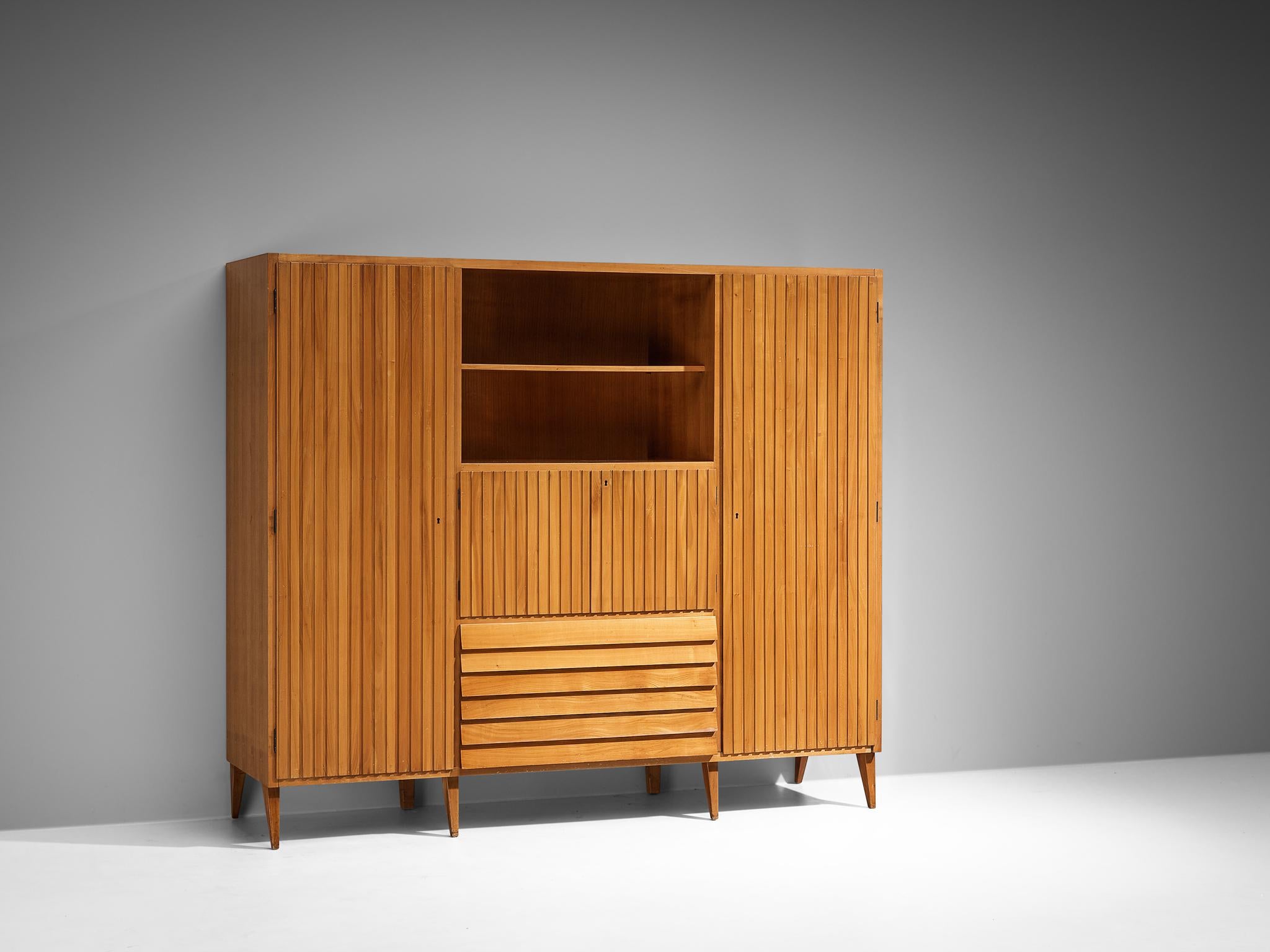 Laiton La Permanente Mobili Cantù Highboard en érable en vente