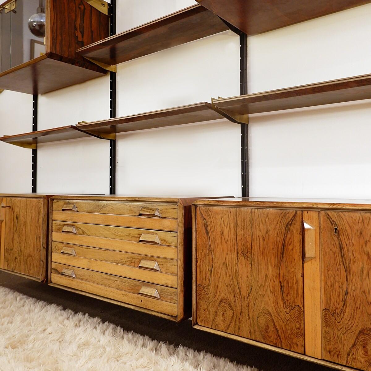 La Permanente Mobili Cantù wall unit, 1950s In Good Condition For Sale In Uccle, BE