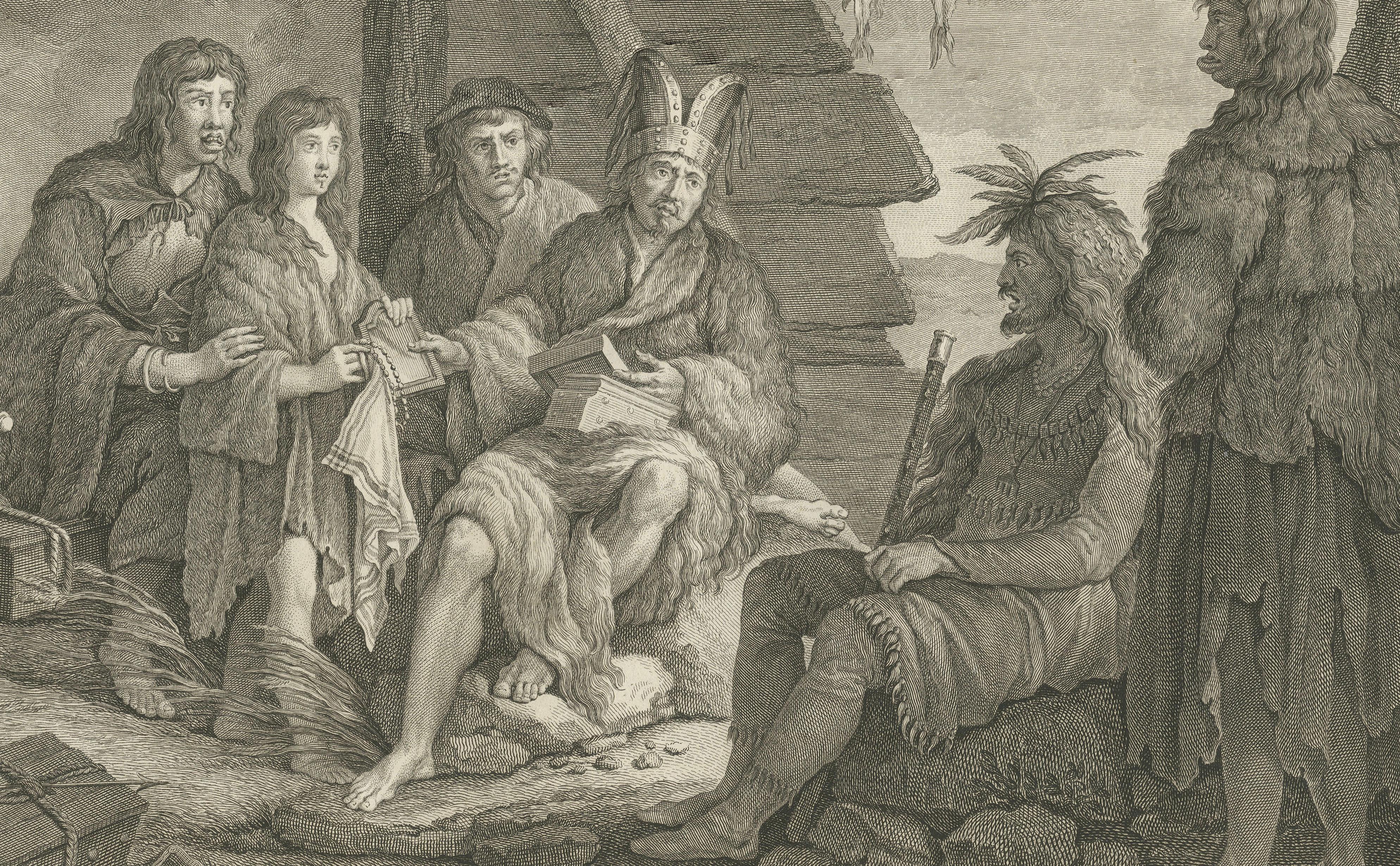 La Pérouse Alaska Tlingit Costume Engraving – French Expedition, 1797