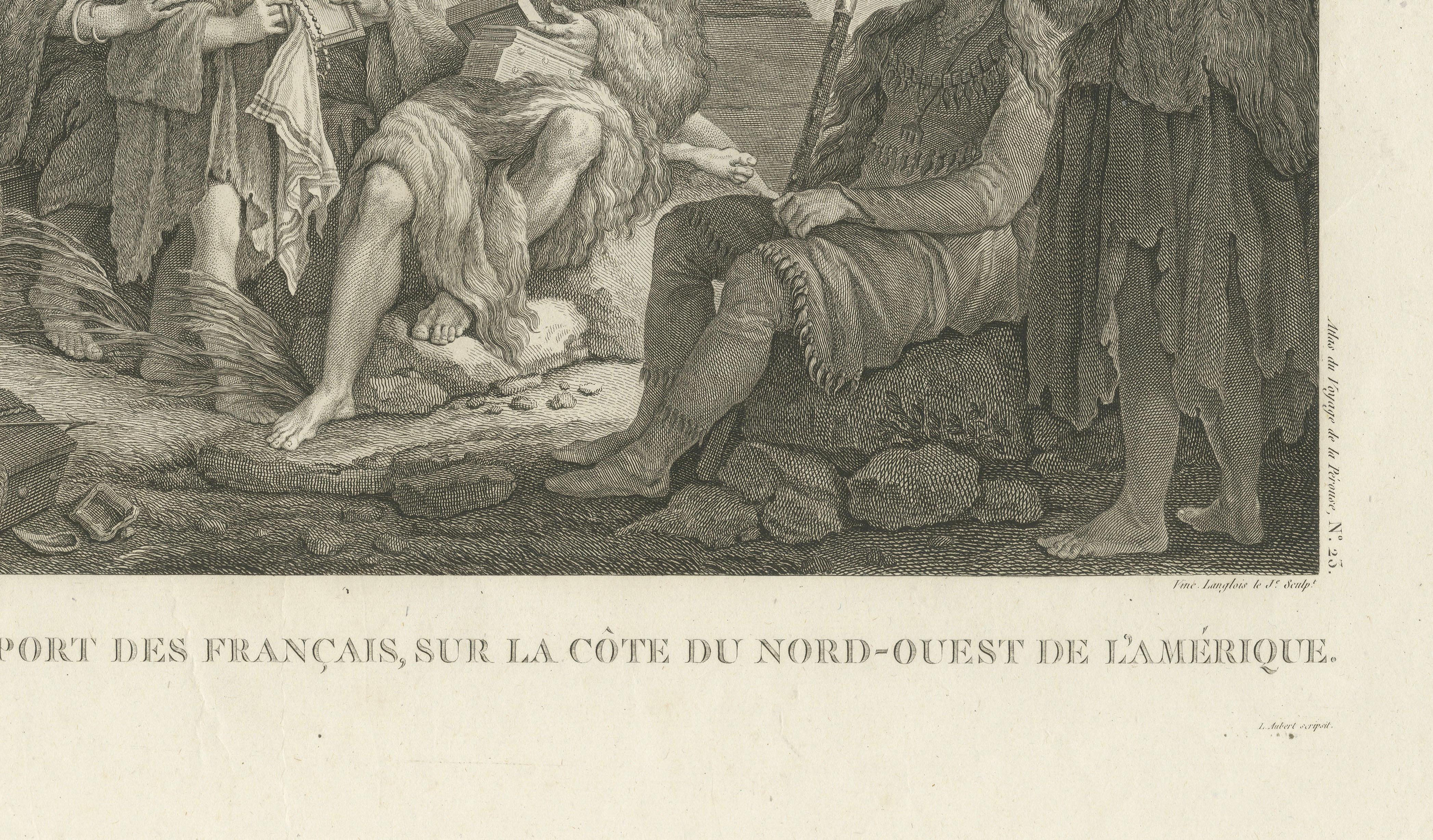 La Pérouse Alaska Tlingit Costume Engraving – French Expedition, 1797