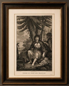 La Pérouse Alaska Tlingit Woman Portrait Engraving – 1797