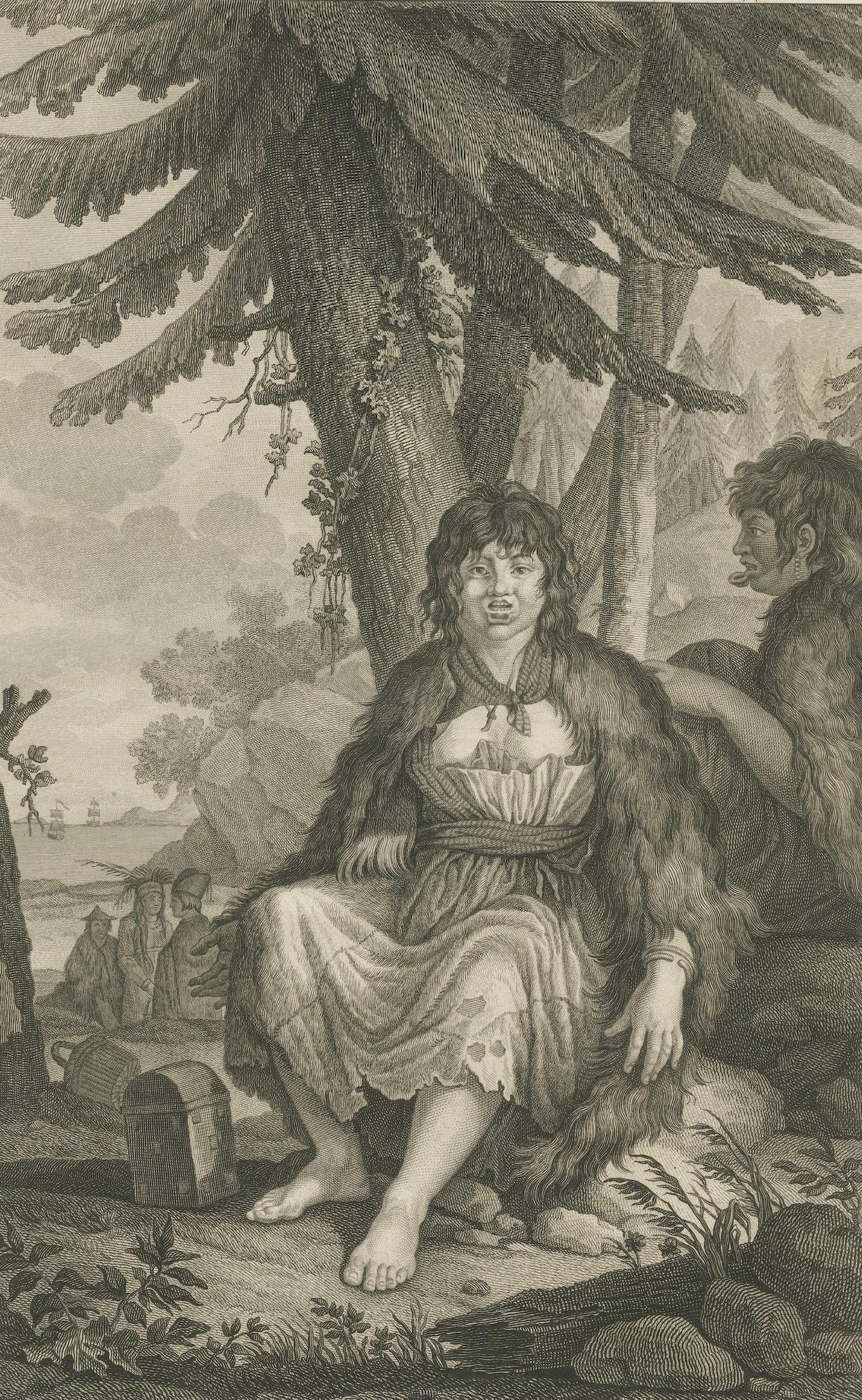 La Pérouse Alaska Tlingit Woman Portrait Engraving – 1797