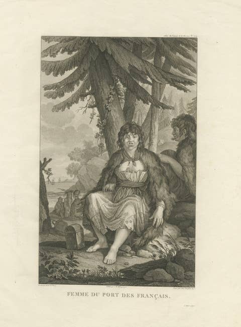 La Pérouse Alaska Tlingit Woman Portrait Engraving – 1797