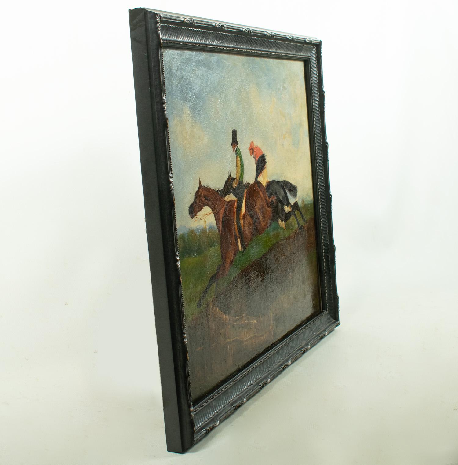 La Petite Course No. 9 Pferderennen - Öl auf Leinwand nach Alfred de Dreux. um 1842 (Gemalt) im Angebot