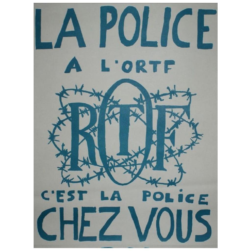 La Police À L'ortf C'est La Police Chez Vous 1968 Original Vintage Poster