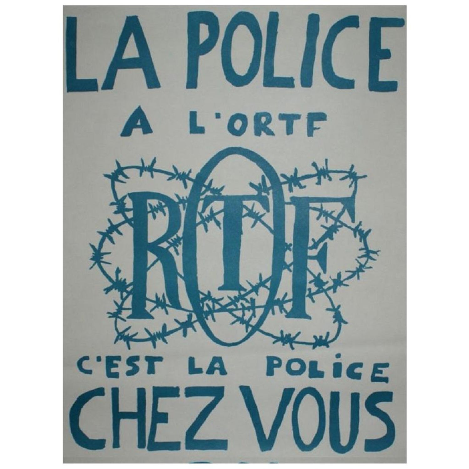La Police À L'ortf C'est La Police Chez Vous 1968 Original Vintage Poster  For Sale at 1stDibs