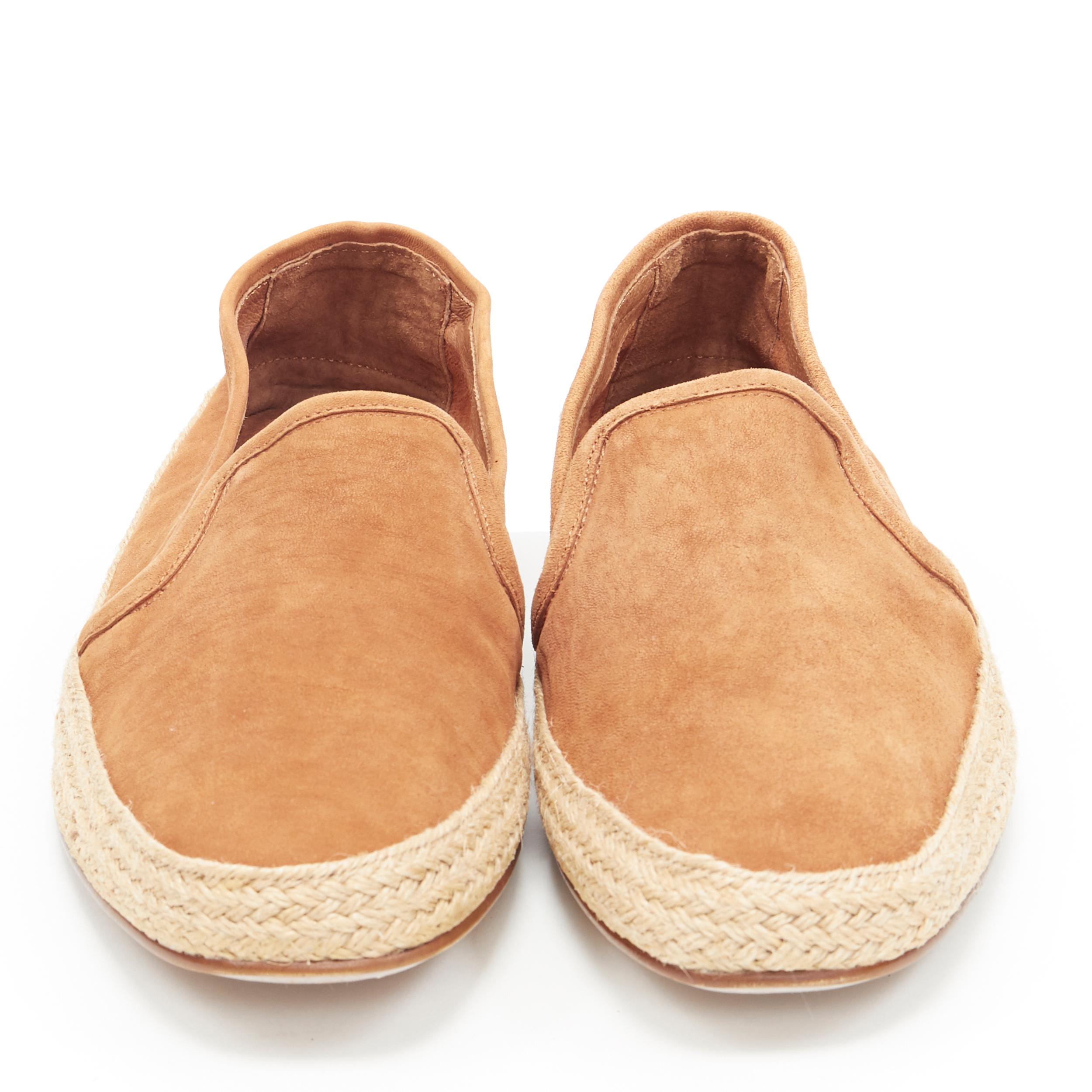 LA PORTEGNA Dani Yute brandy brown jute espadrille slip on shoes EU41 In New Condition In Hong Kong, NT