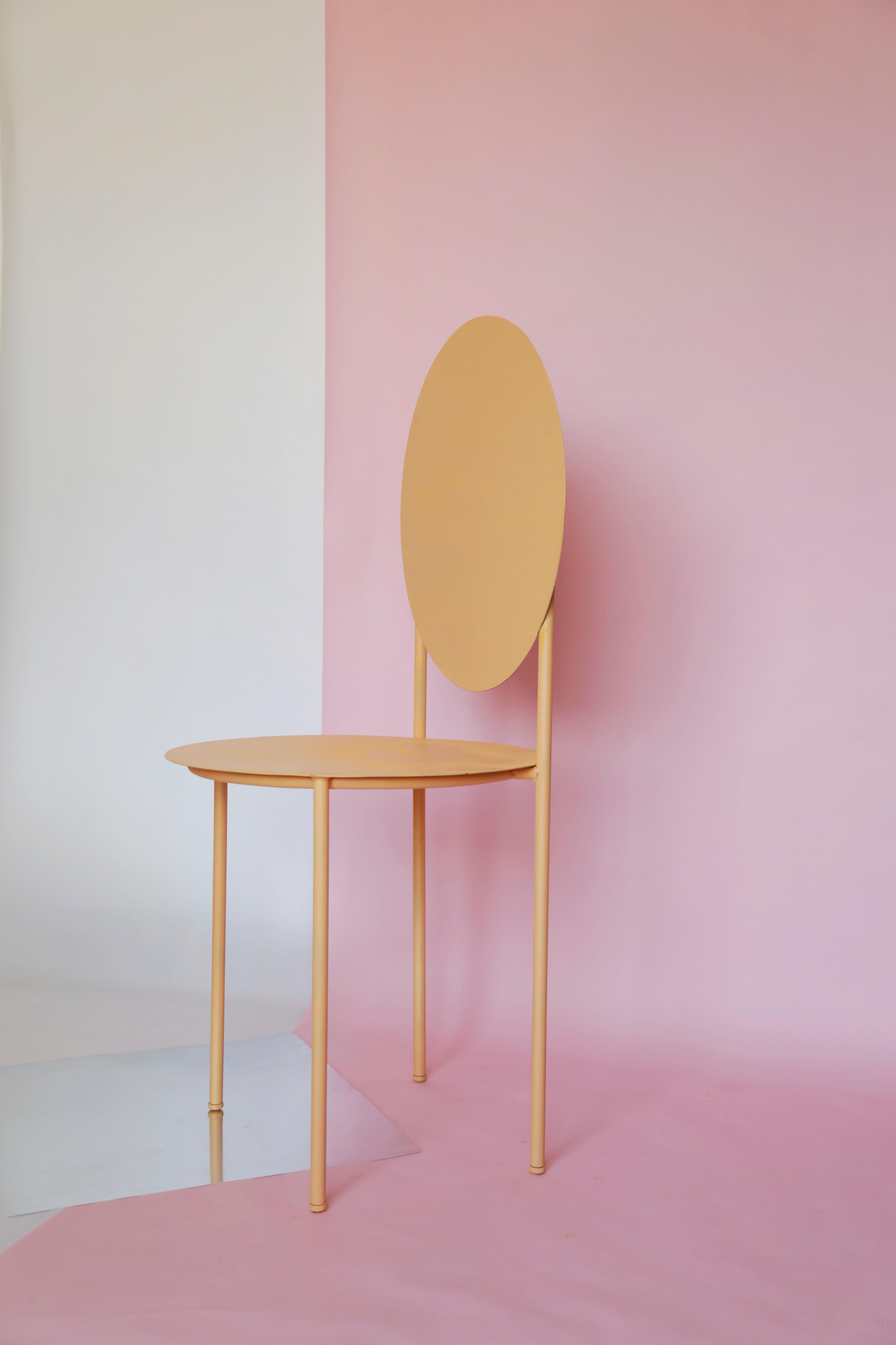 Modern La Prima Minimalistic Chair in Metal  For Sale