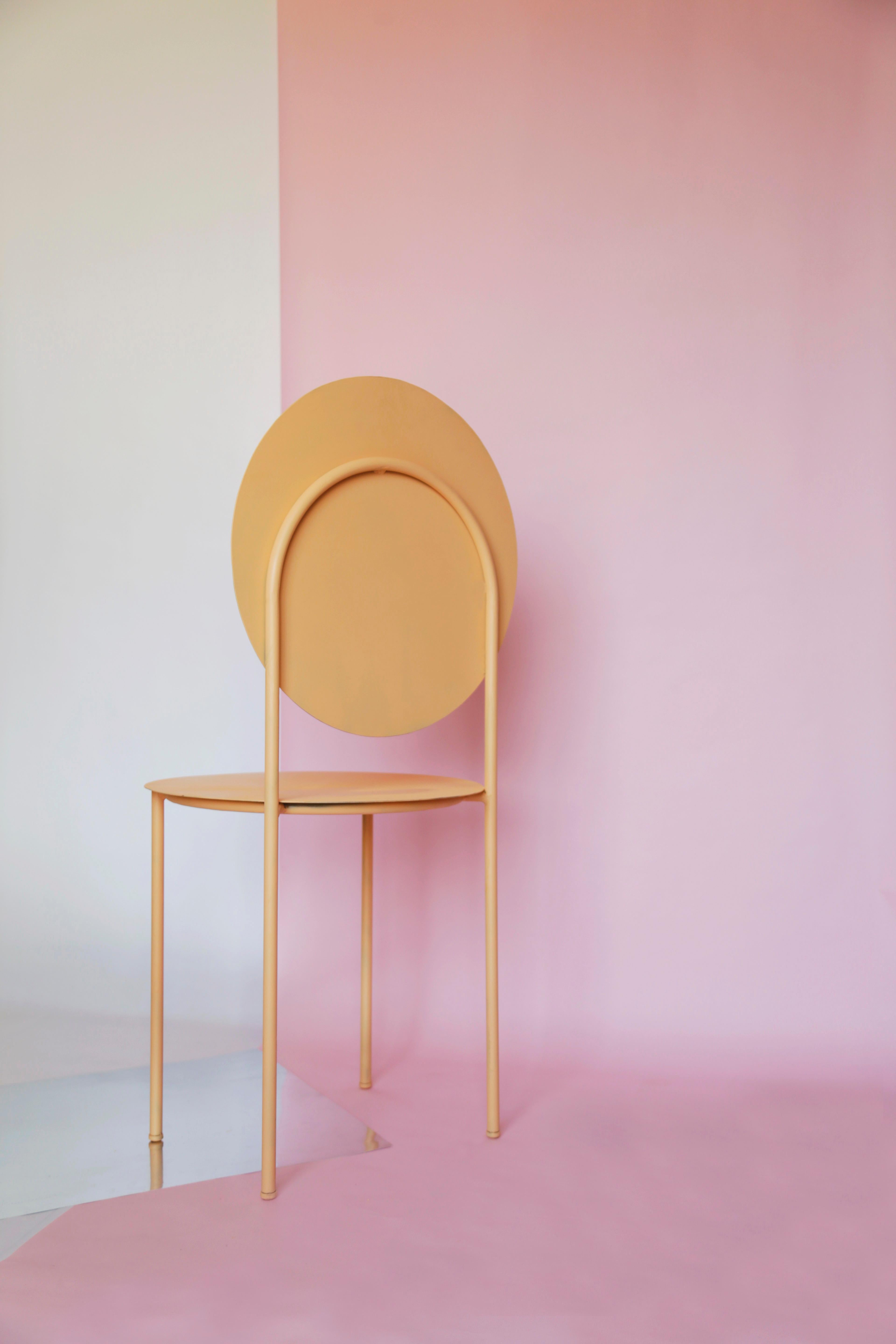 Italian La Prima Minimalistic Chair in Metal  For Sale