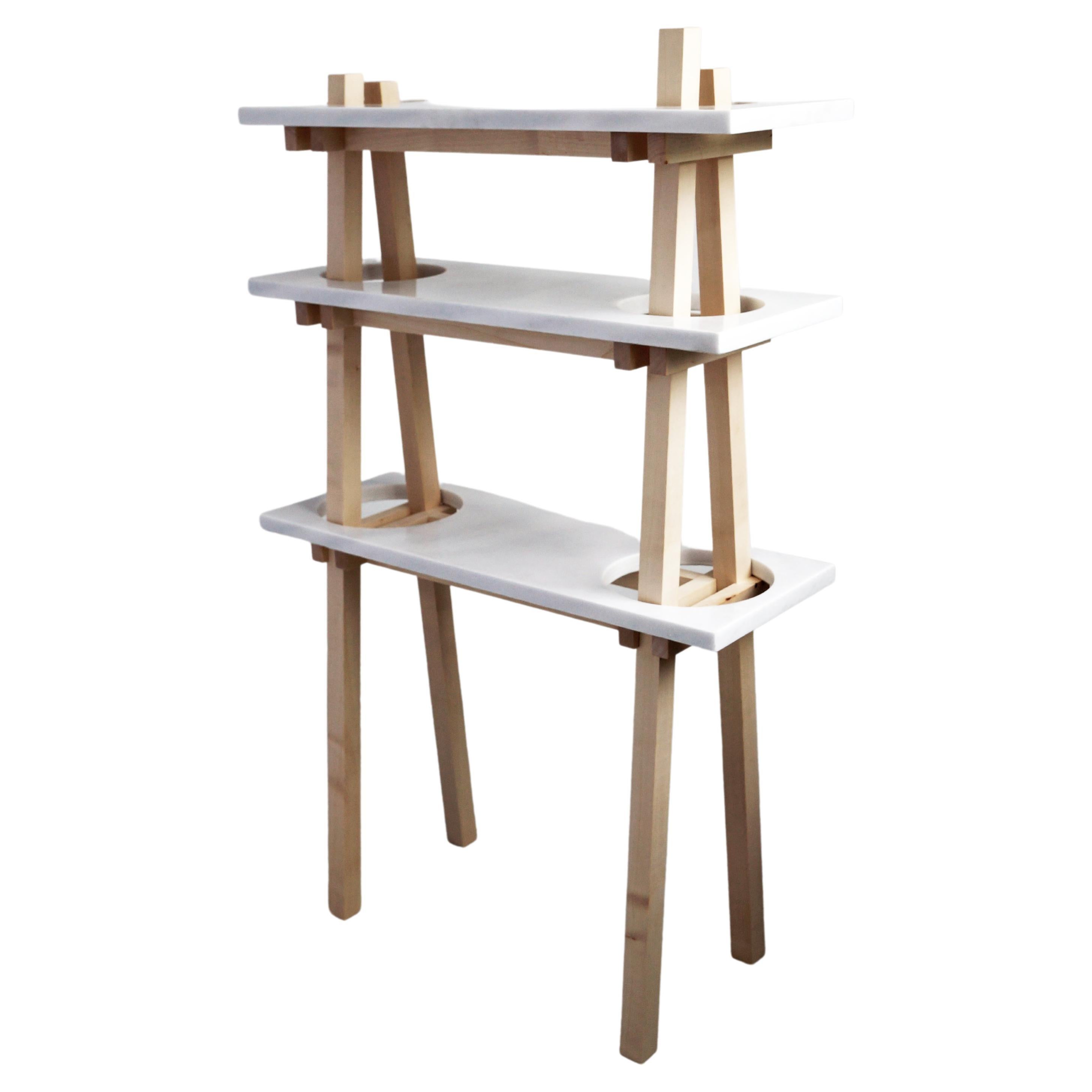 Pair of Teak Corner Shelves at 1stDibs