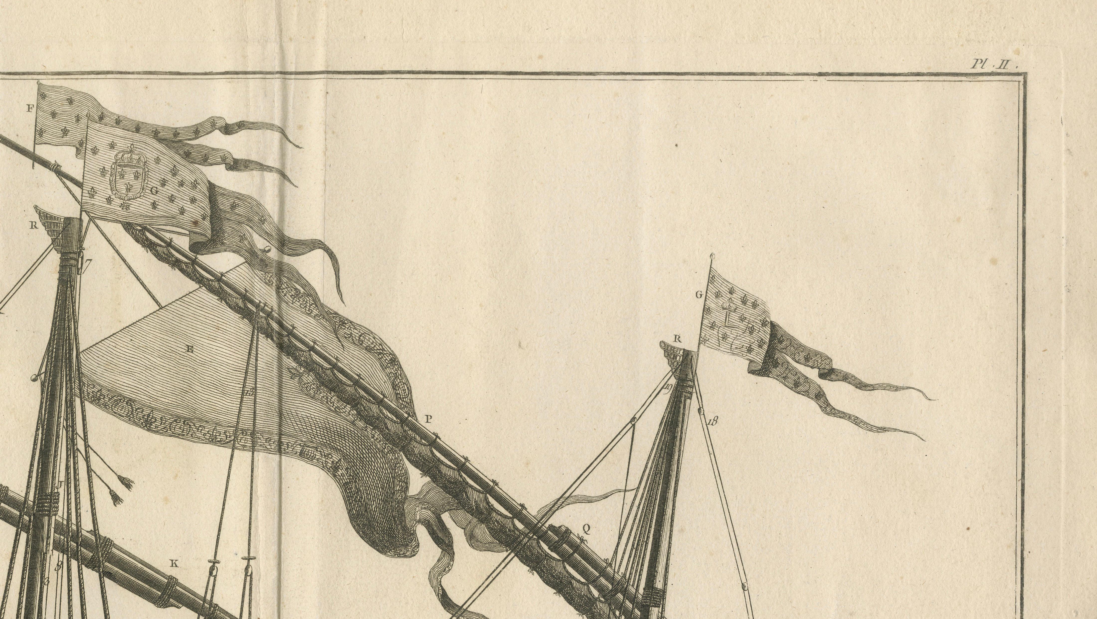 La Réale French Royal Galley, Large Naval Engraving, c.1769