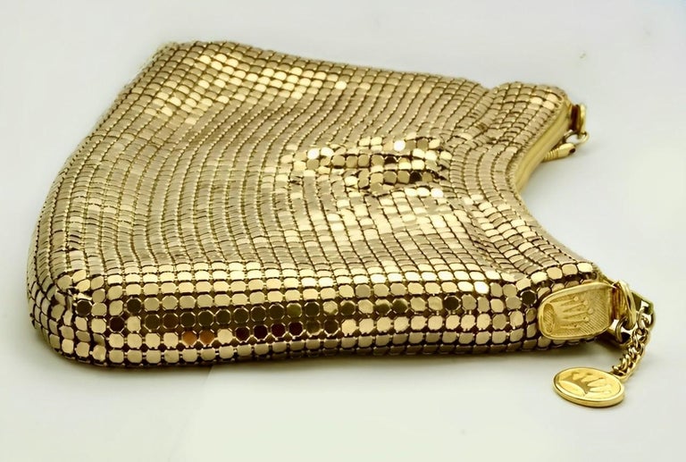 La Regale Ltd Gold Mesh Shoulder Bag with Snake Chain Strap made in Hong  Kong For Sale at 1stDibs