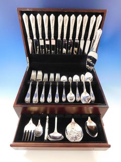 La Regence by Carrs UK Sterling Silver Flatware Set 12 Service 67 Pieces Dinner