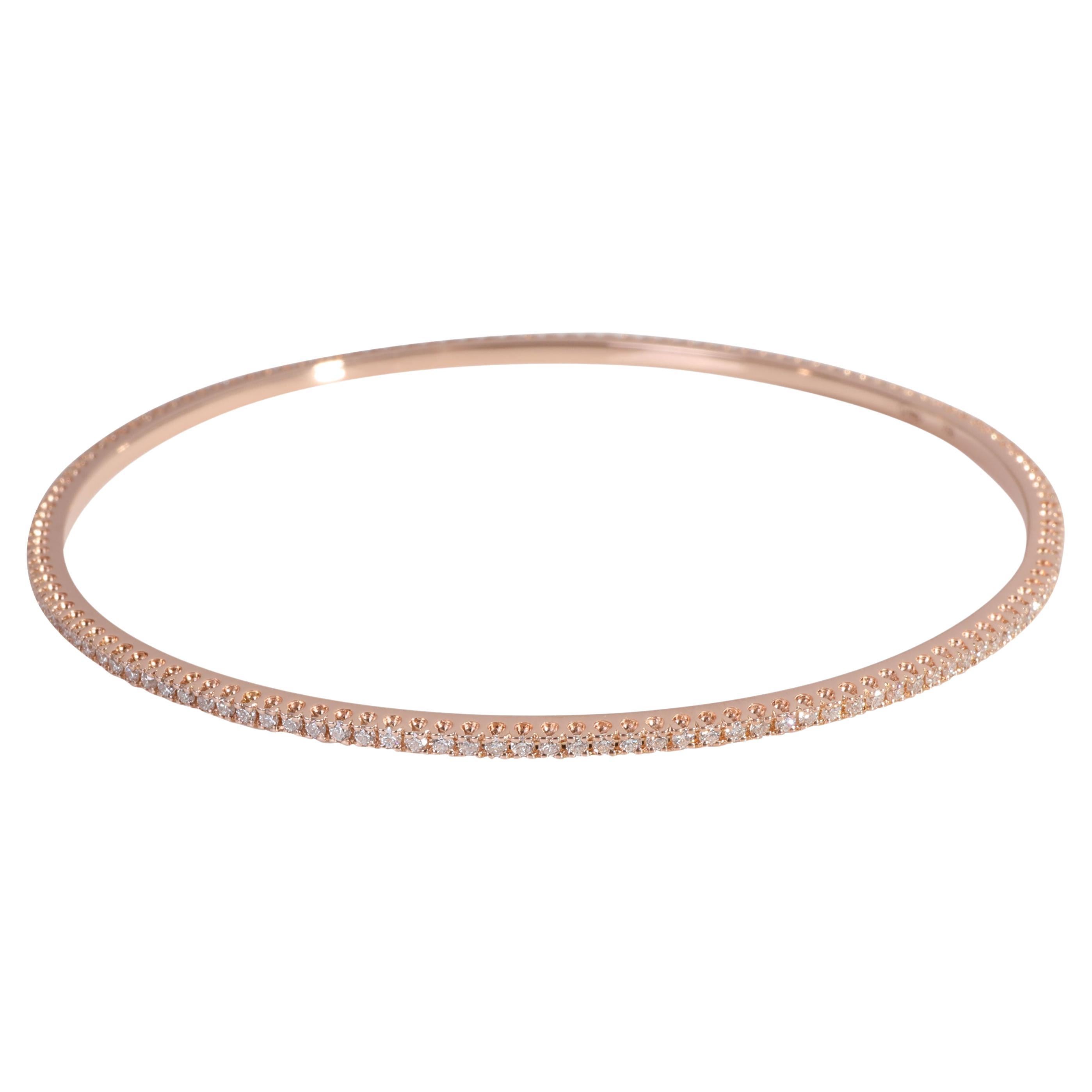 La Reina Diamond Bangle in 18k Rose Gold 1 CTW For Sale