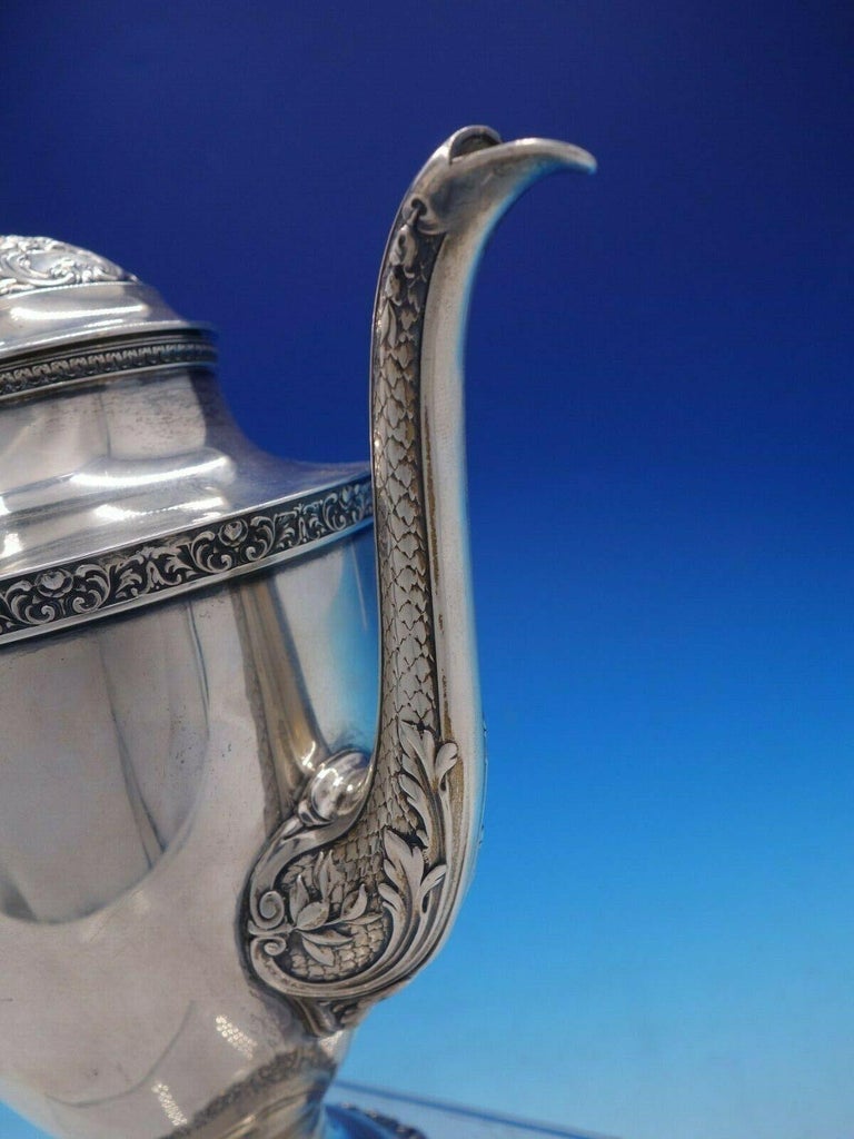 La Reine by Wallace Rare Sterling Silver 5Piece Tea Set Marked 4500