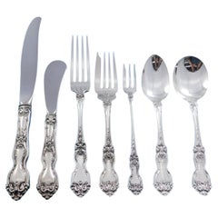 La Reine by Wallace Set di posate in argento sterling per 12 persone Servizio 89 pezzi Pranzo