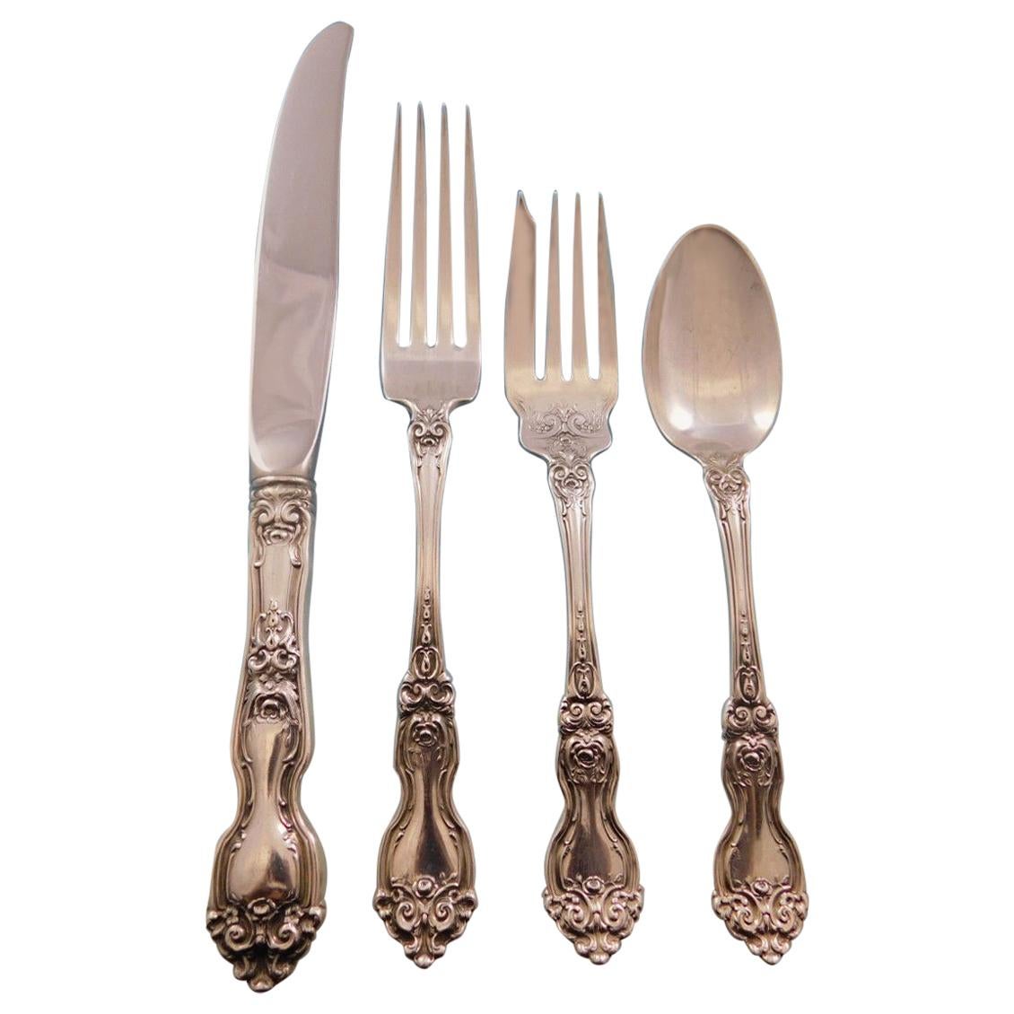 La Reine by Wallace Sterling Silver Flatware Set for 8 Service 32 Pieces