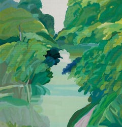 La Rivière en Été, Tapestry by Maison Pinton, from a Roger Mühl painting