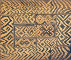 Painting of an Antique Caucasian 'Kuba' Tribal Rug, Watercolour on Silk