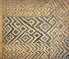 Painting of an Antique Caucasian 'Kuba' Tribal Rug, Watercolour on Silk