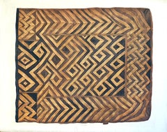 Painting of an Antique Caucasian 'Kuba' Tribal Rug, Watercolour on Silk