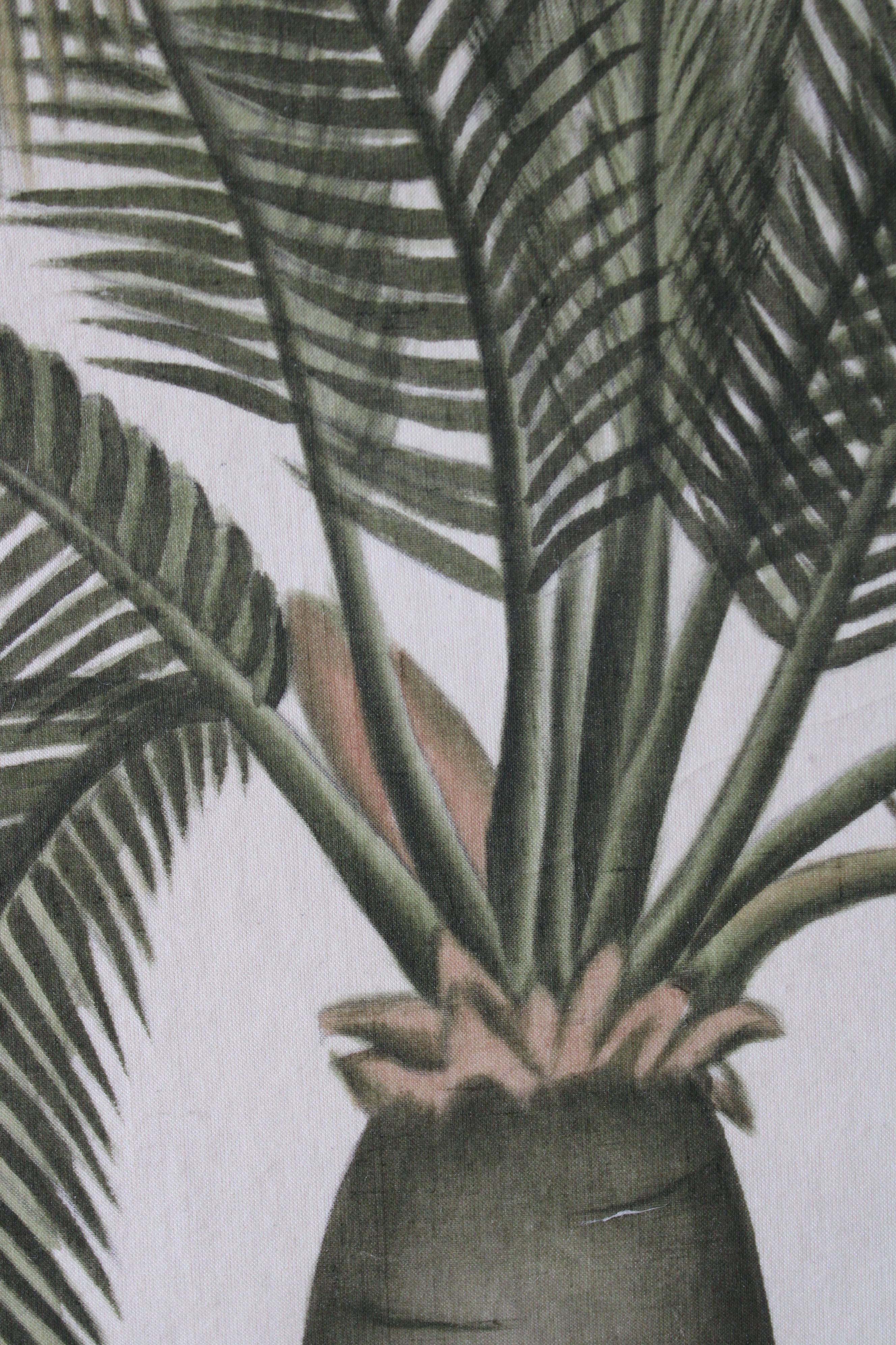 La Roche Laffitte Vintage Palmen-Aquarell auf Seide auf japanischem Papier, Vintage 5