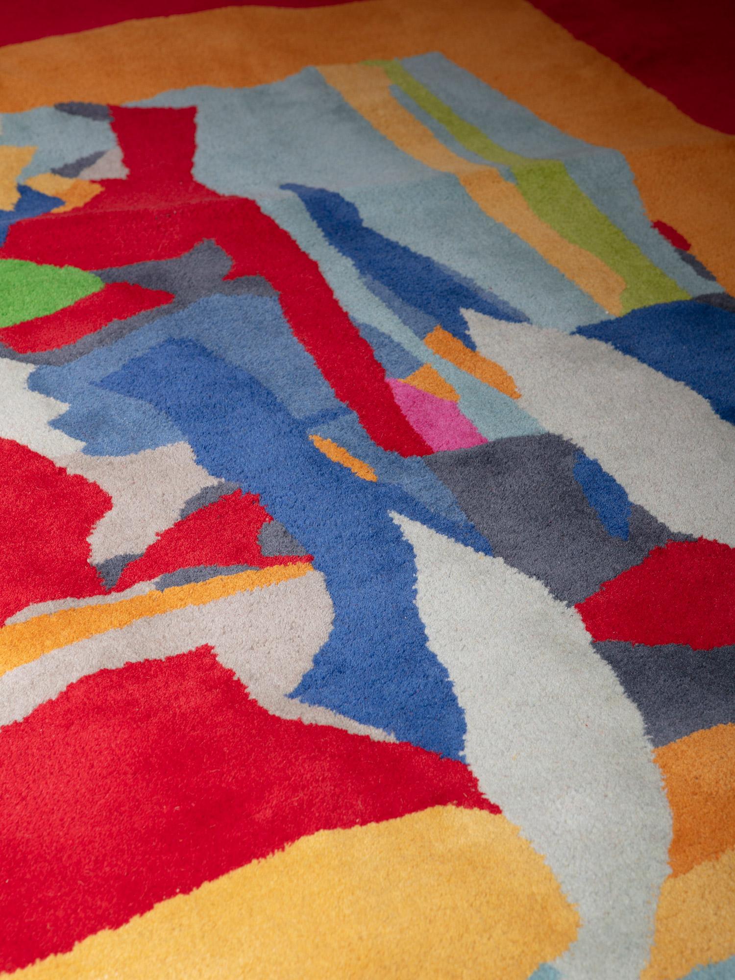 italien Tapis postmoderne La Rochefoucauld de Linde Burkhardt pour Driade, Italie en vente