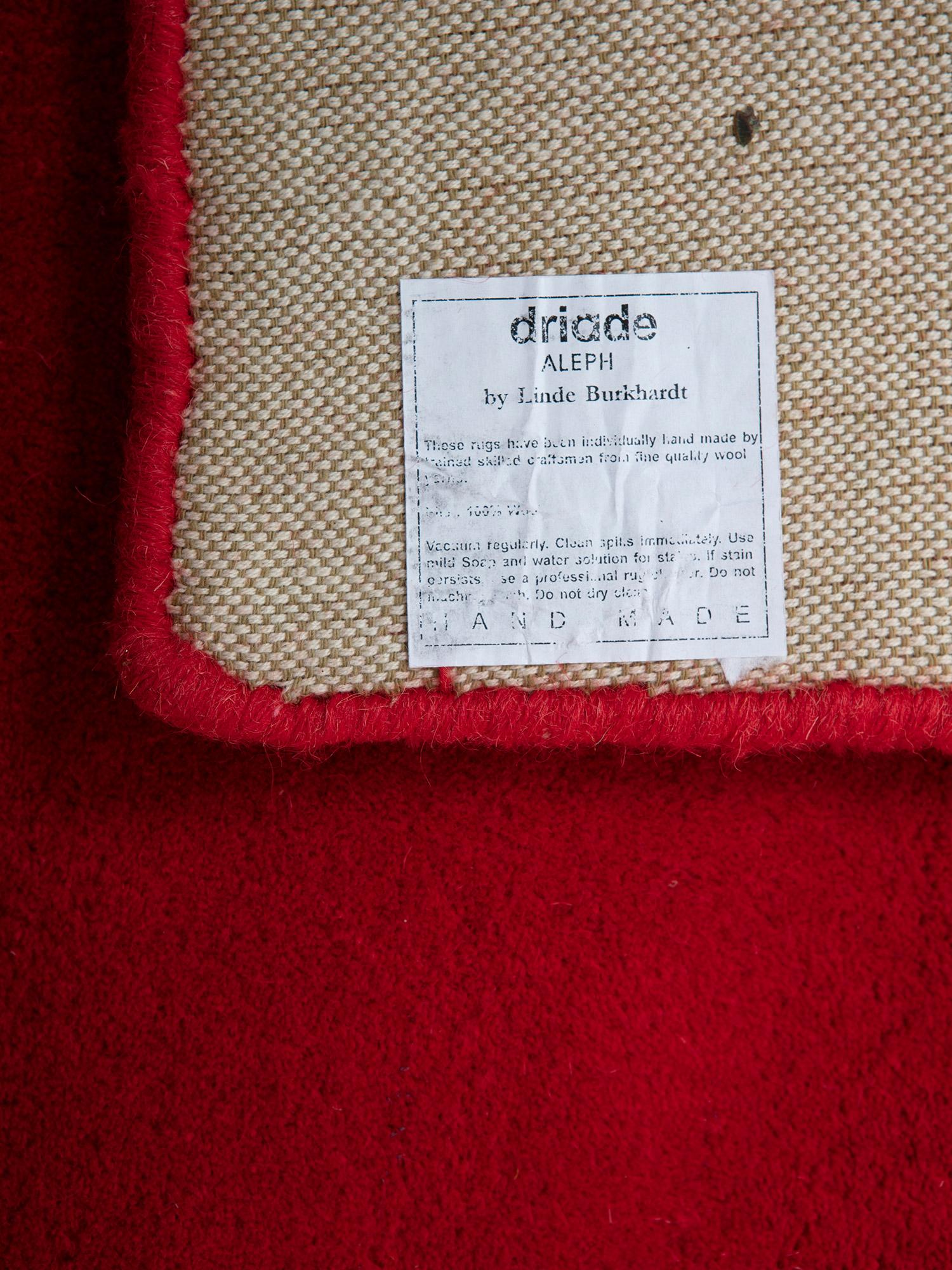 Laine Tapis postmoderne La Rochefoucauld de Linde Burkhardt pour Driade, Italie en vente