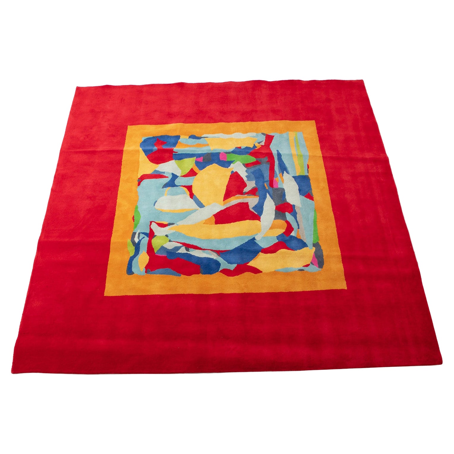 Tapis postmoderne La Rochefoucauld de Linde Burkhardt pour Driade, Italie