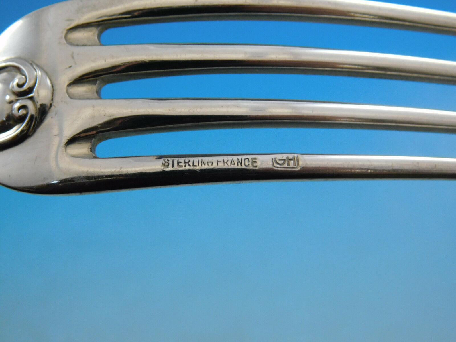 La Rochelle by Tetard Freres Sterling Silver Flatware Set Service French 62 Pcs For Sale 1