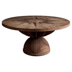 "La Rosa Dei Venti" Table by Mario Ceroli for Poltronova