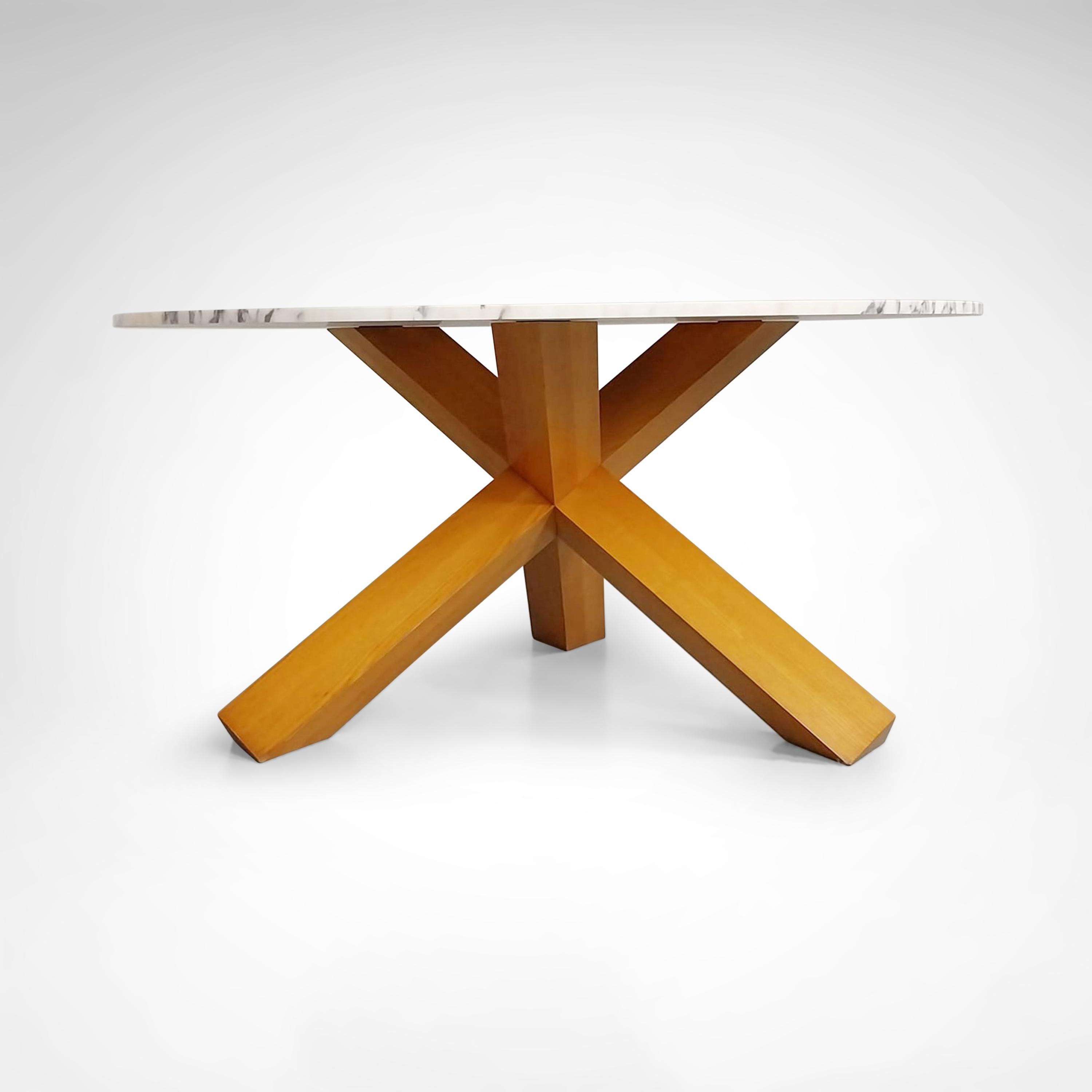 Space Age La Rotonda Ash and marble dining table by Mario Bellini for Cassina 1980s
