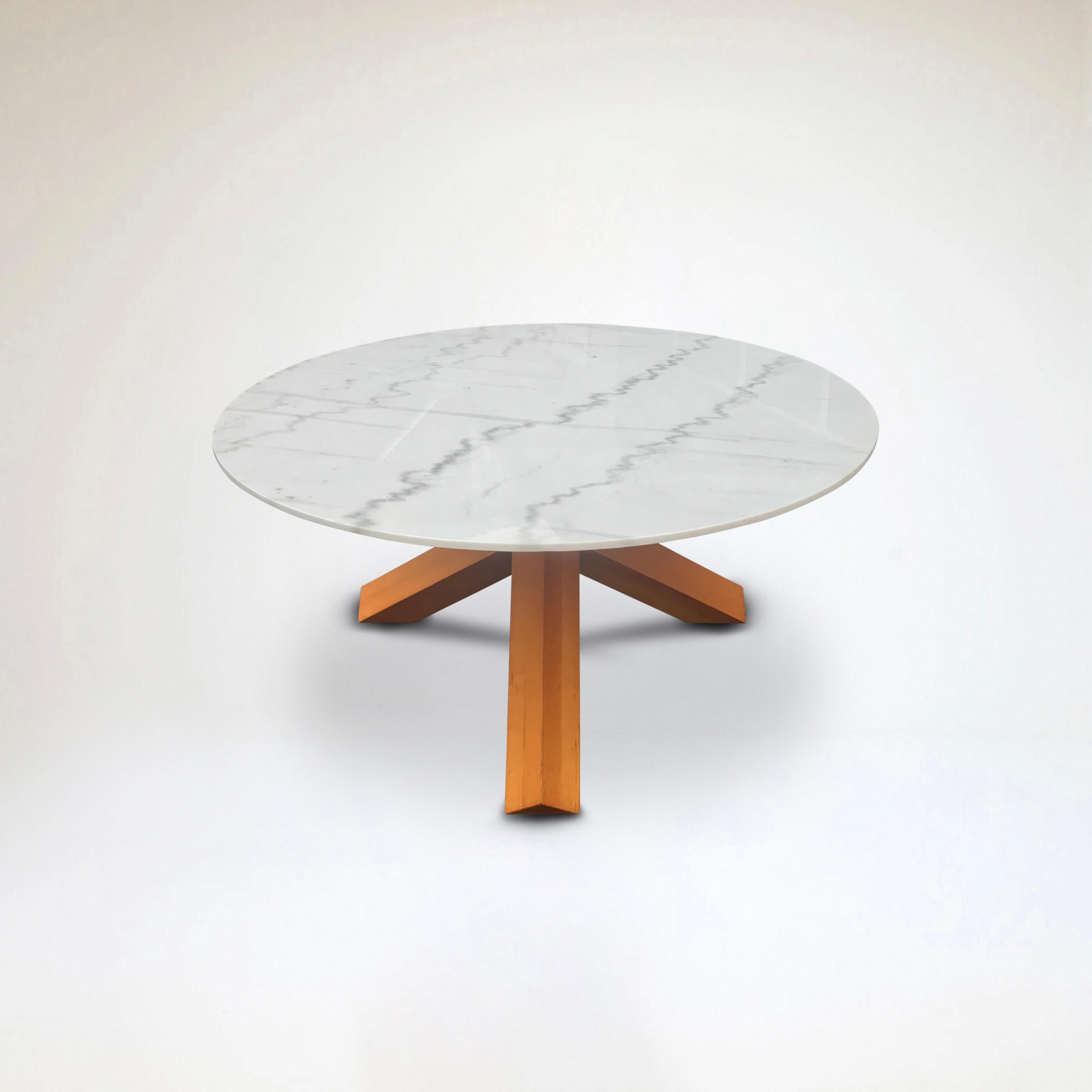 Late 20th Century La Rotonda Ash and marble dining table by Mario Bellini for Cassina 1980s For Sale