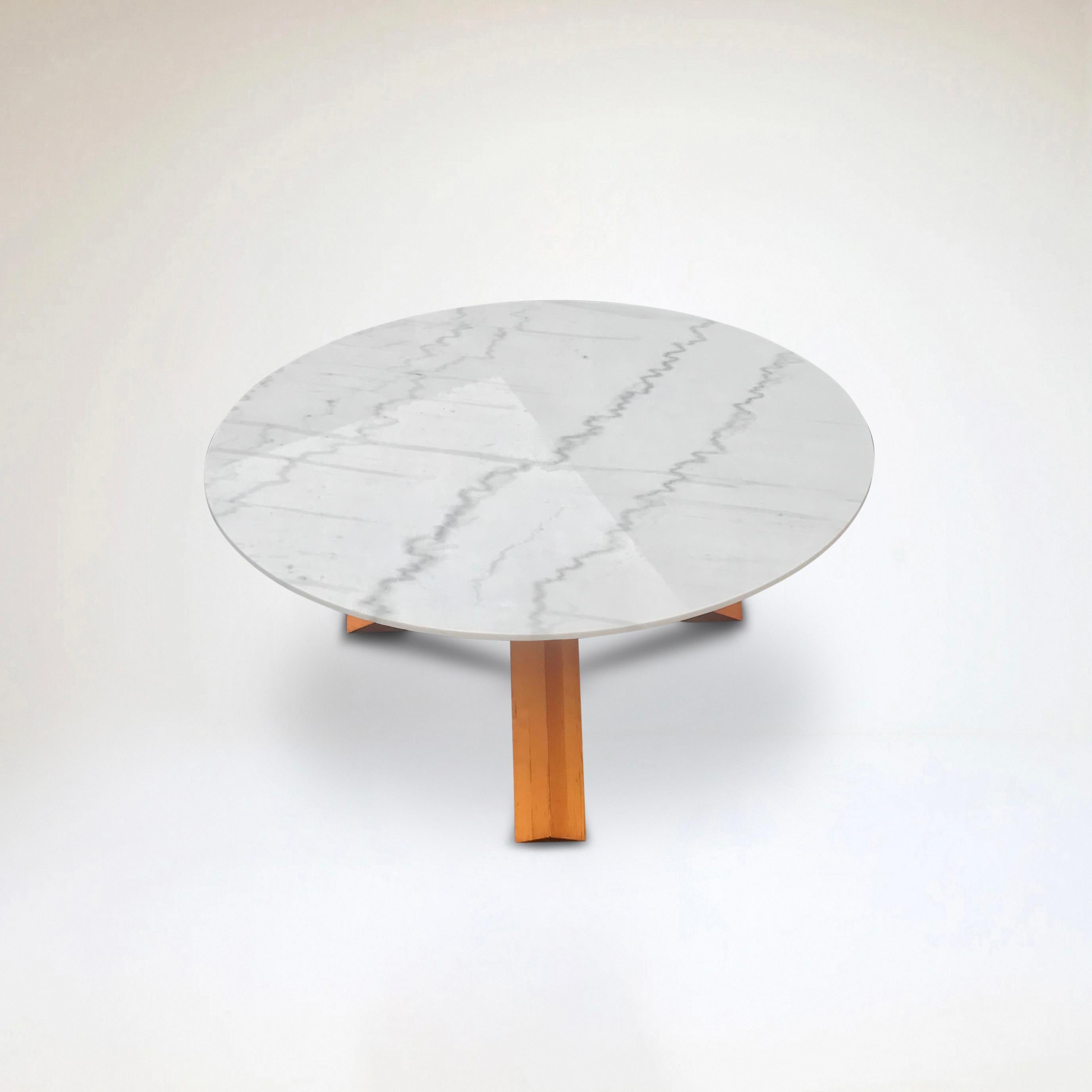 Marble La Rotonda Ash and marble dining table by Mario Bellini for Cassina 1980s For Sale