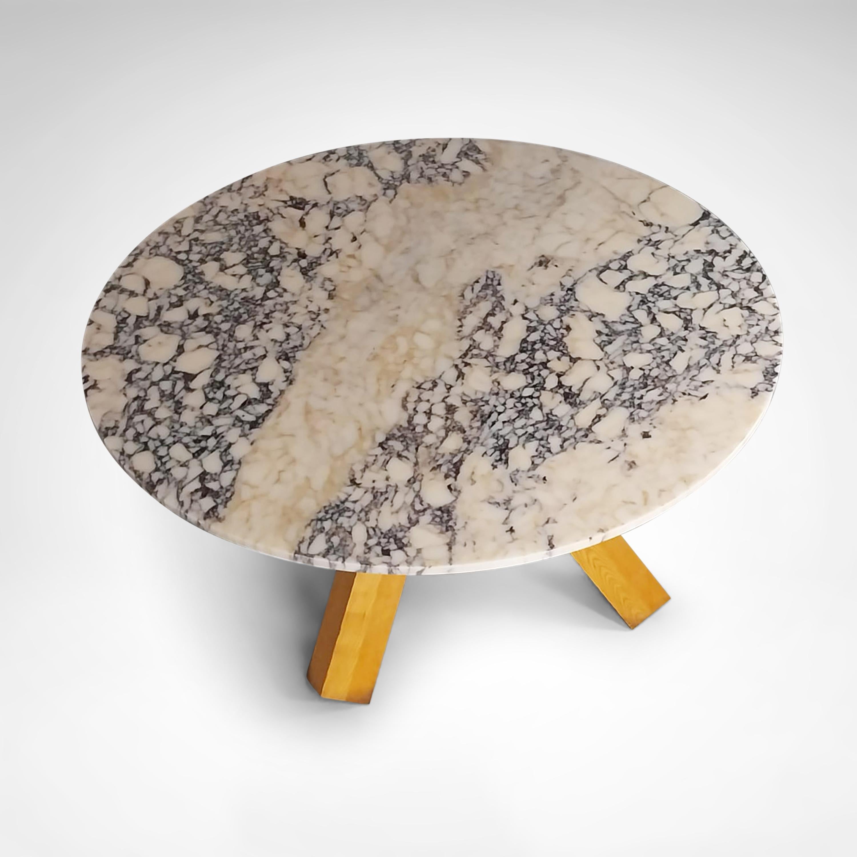 Late 20th Century La Rotonda Ash and marble dining table by Mario Bellini for Cassina 1980s