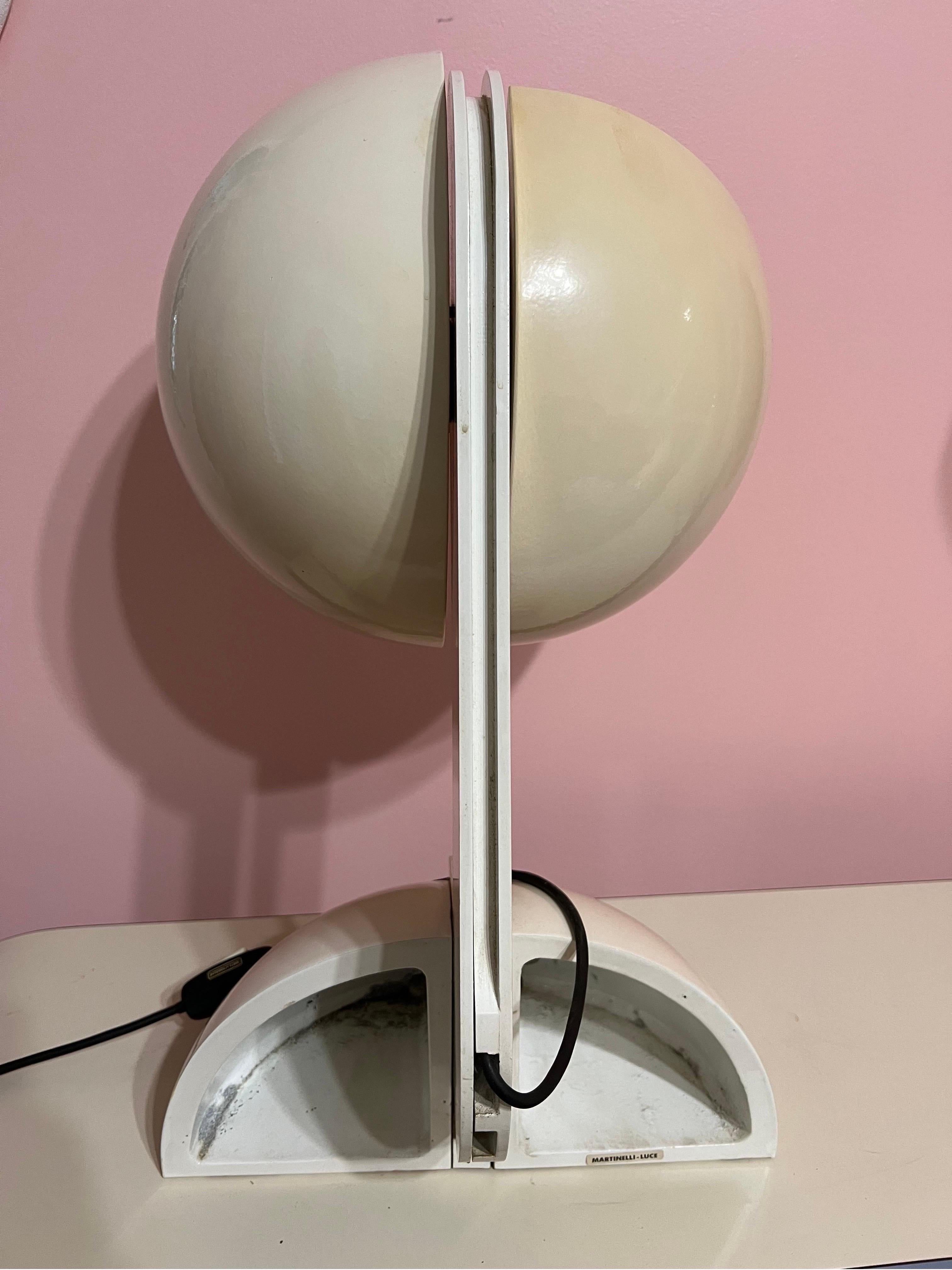Italian La Ruspa Table Lamp by Gae Aulenti Manufactured by Martinelli Luce Italy, 1970s For Sale