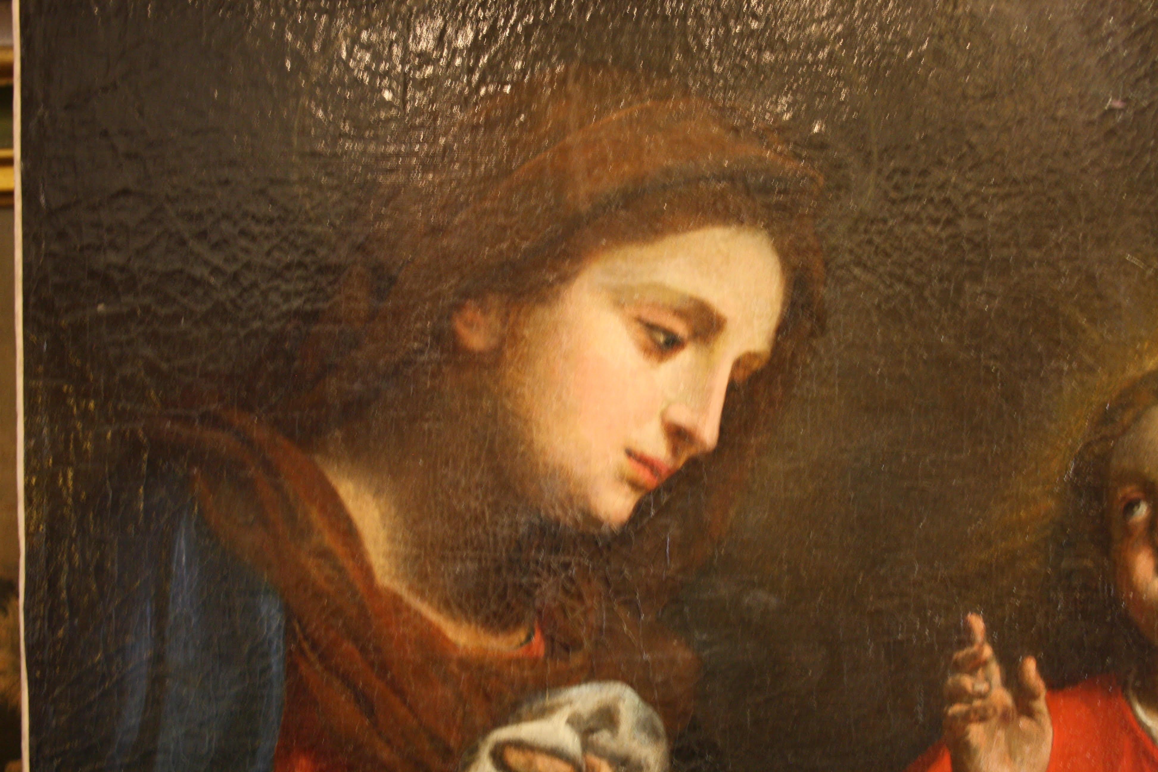 Canvas La Sacra Familia, 18th Century, La Sacra Familia Dolci, School of Florence  For Sale