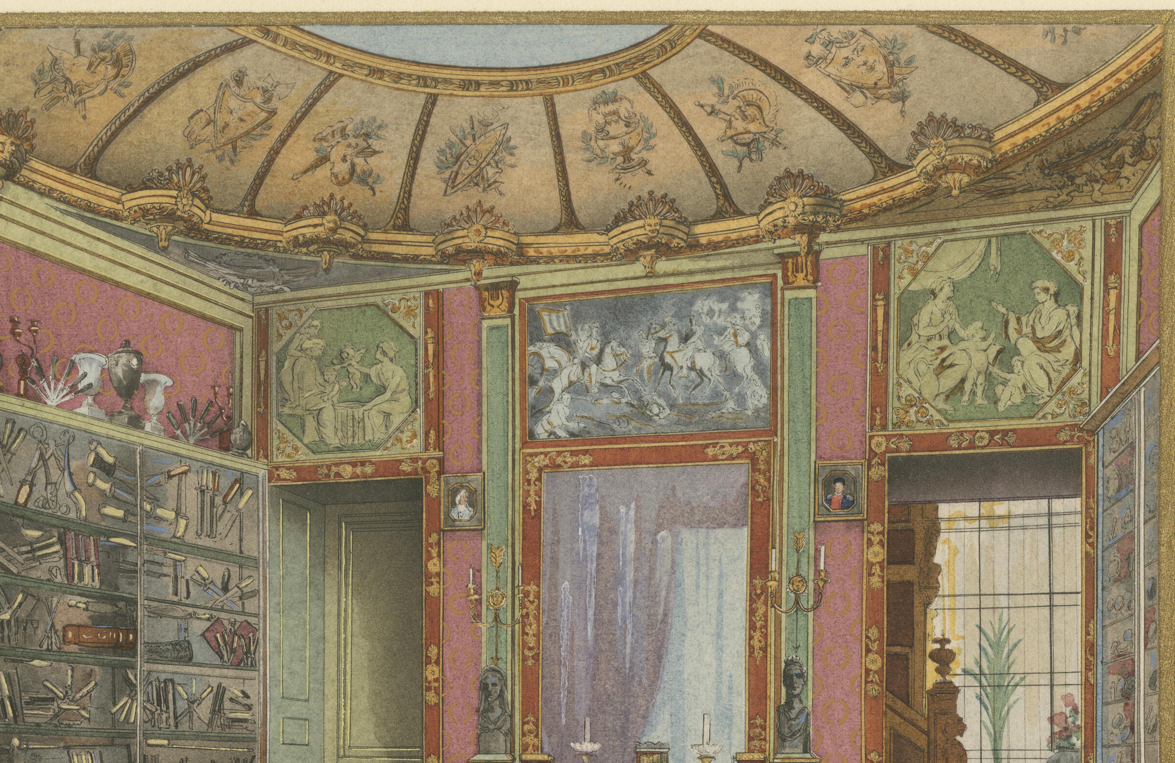 La Salle de Billard, an Elegant Belle Époque Interior, Circa 1900