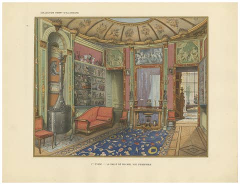 La Salle de Billard, an Elegant Belle Époque Interior, Circa 1900