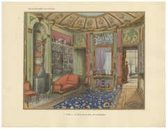 La Salle de Billard, an Elegant Belle Époque Interior, Circa 1900
