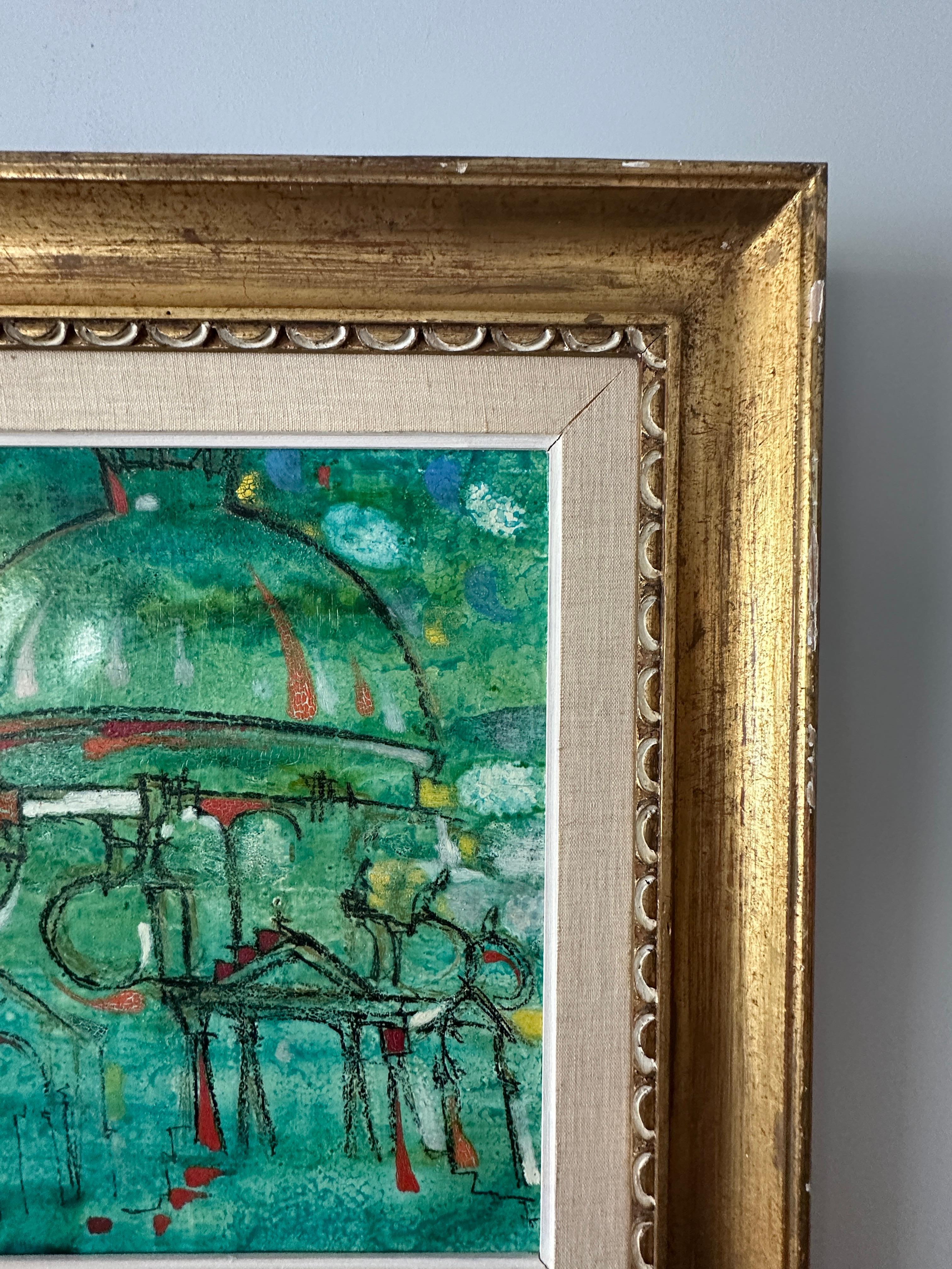 Cityscape „La Salute“ Stadtlandschaft von Lazzaro Donati – Öl auf Karton (Farbe) im Angebot
