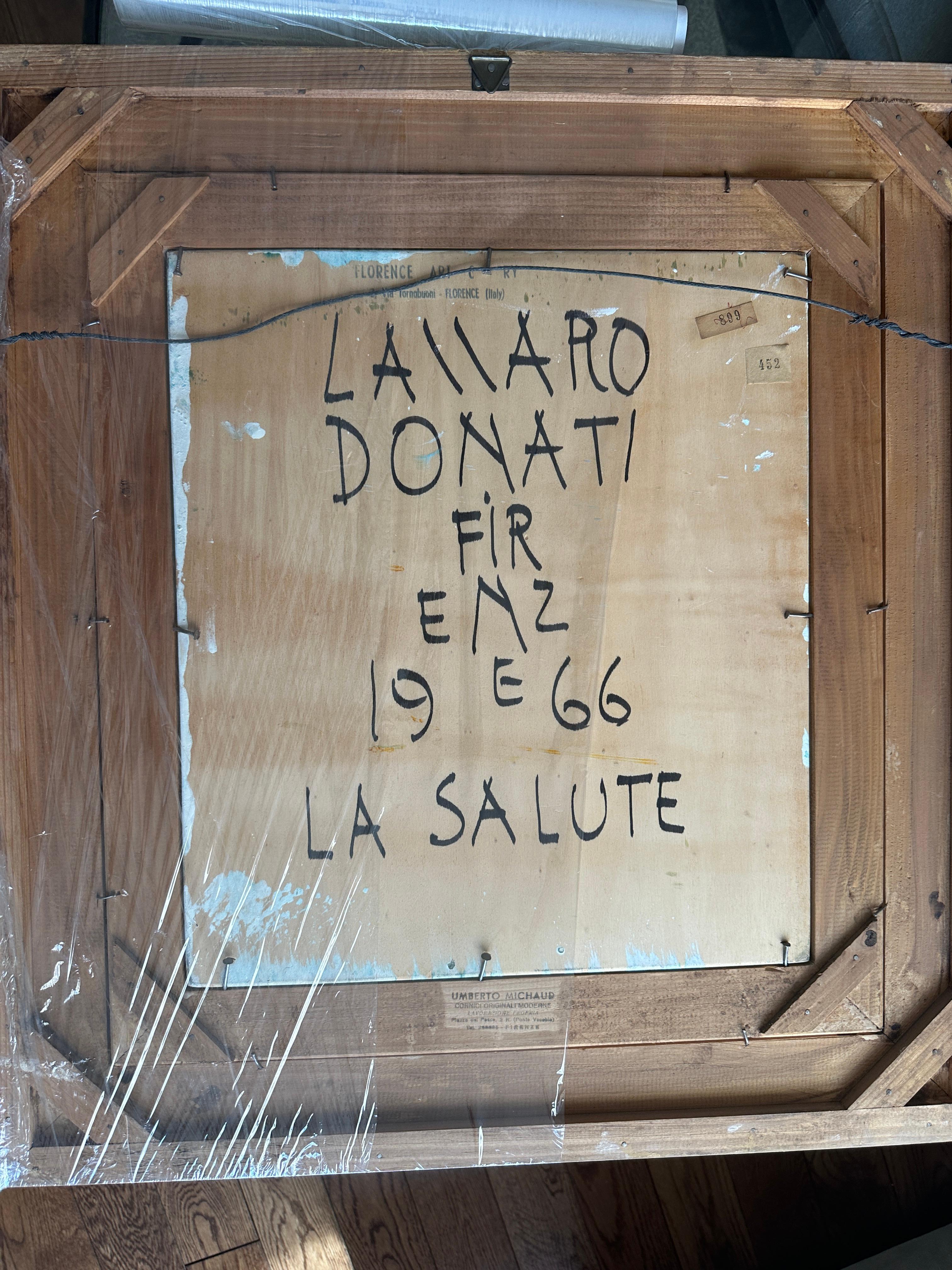 Cityscape „La Salute“ Stadtlandschaft von Lazzaro Donati – Öl auf Karton im Angebot 1