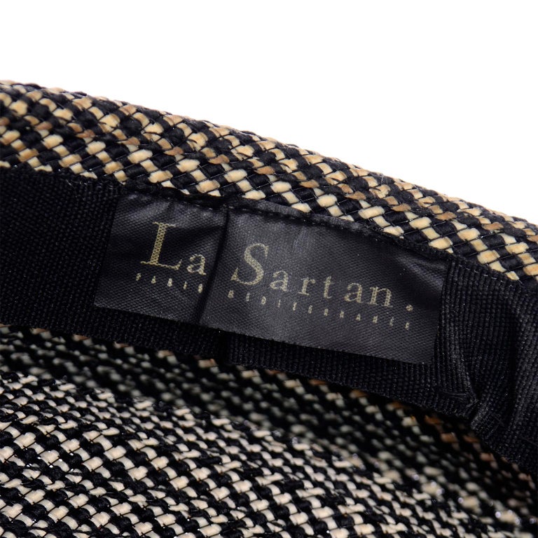 La Sartan Black and White Vintage French Beret Hat at 1stDibs