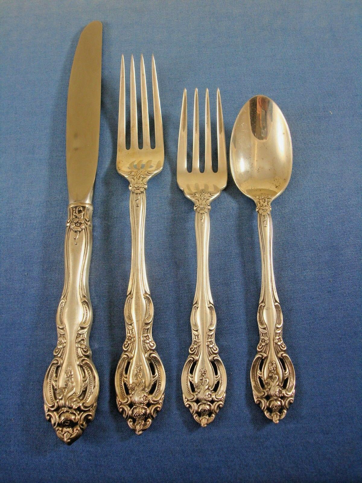20th Century La Scala by Gorham Sterling Silver Flatware Service for 8 Set 32 Pieces For Sale
