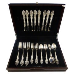 Service de couverts en argent sterling pour 8, ensemble de 40 pièces, La Scala par Gorham