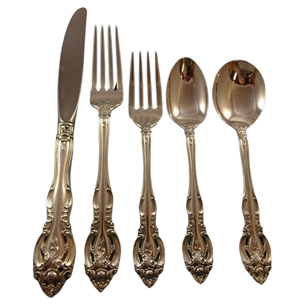 La Scala by Gorham Sterling Silver Flatware Service For 8 Set 41 Pieces For Sale