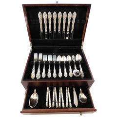 Vintage La Scala by Gorham Sterling Silver Flatware Service for Eight Set 51 Pieces