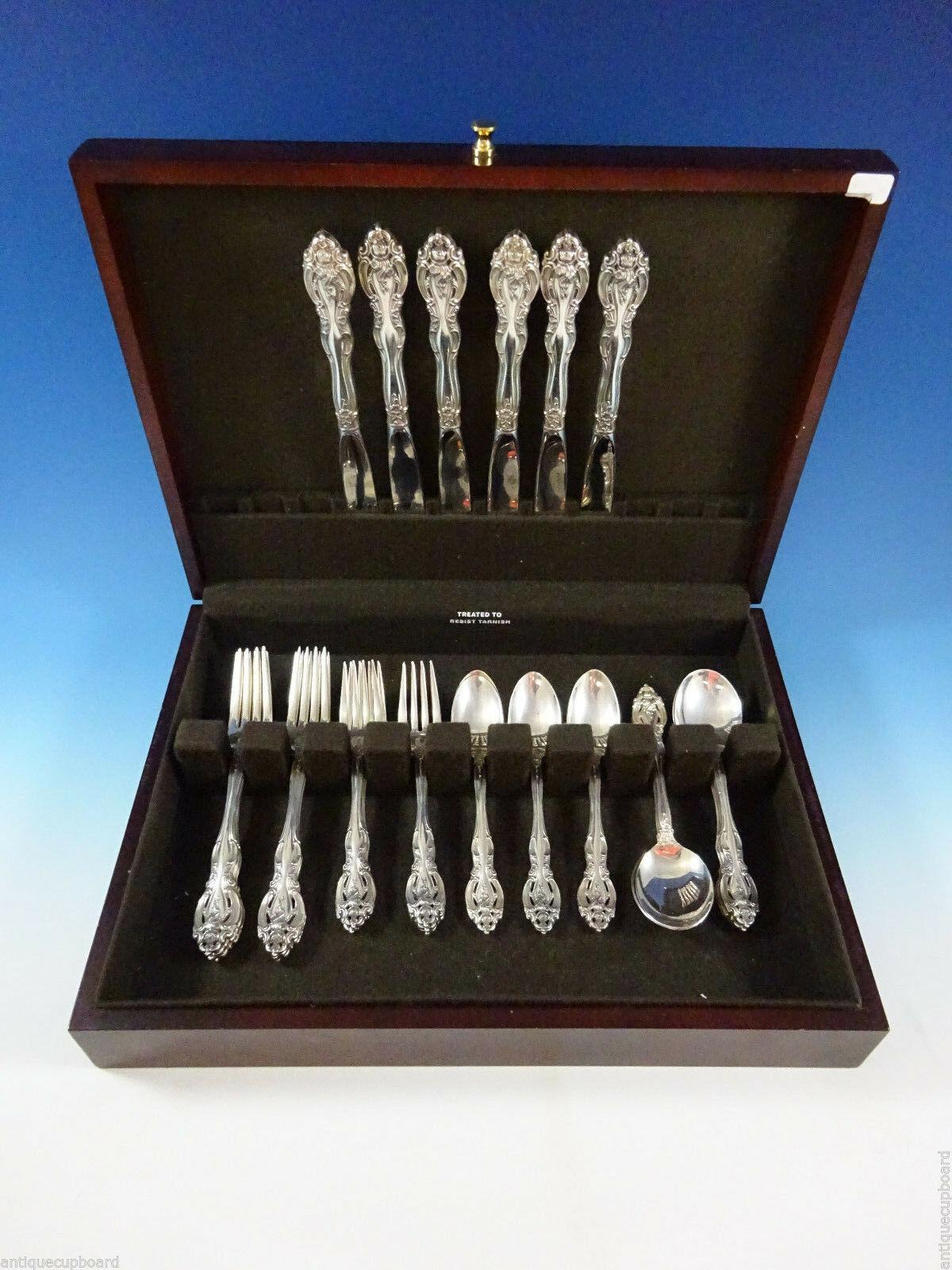 La Scala by Gorham sterling silver flatware set, 30 pieces. Great starter set! This set includes:

6 knives, 9